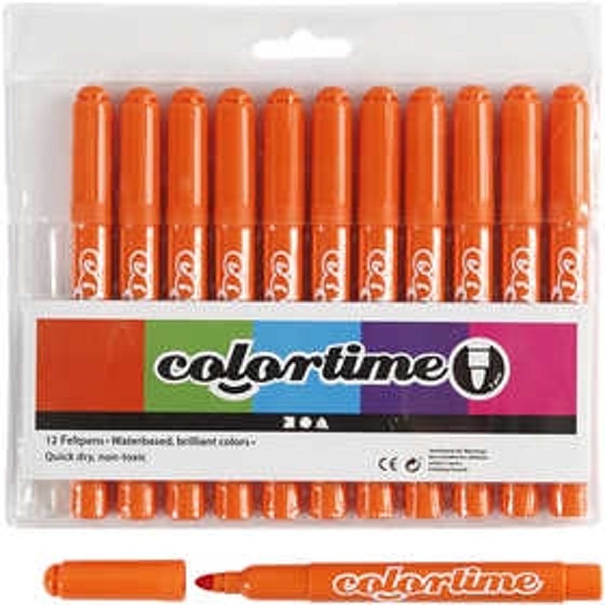 Colortime stift, lijndikte: 5 mm, oranje, 12stuks [HOB-37338]